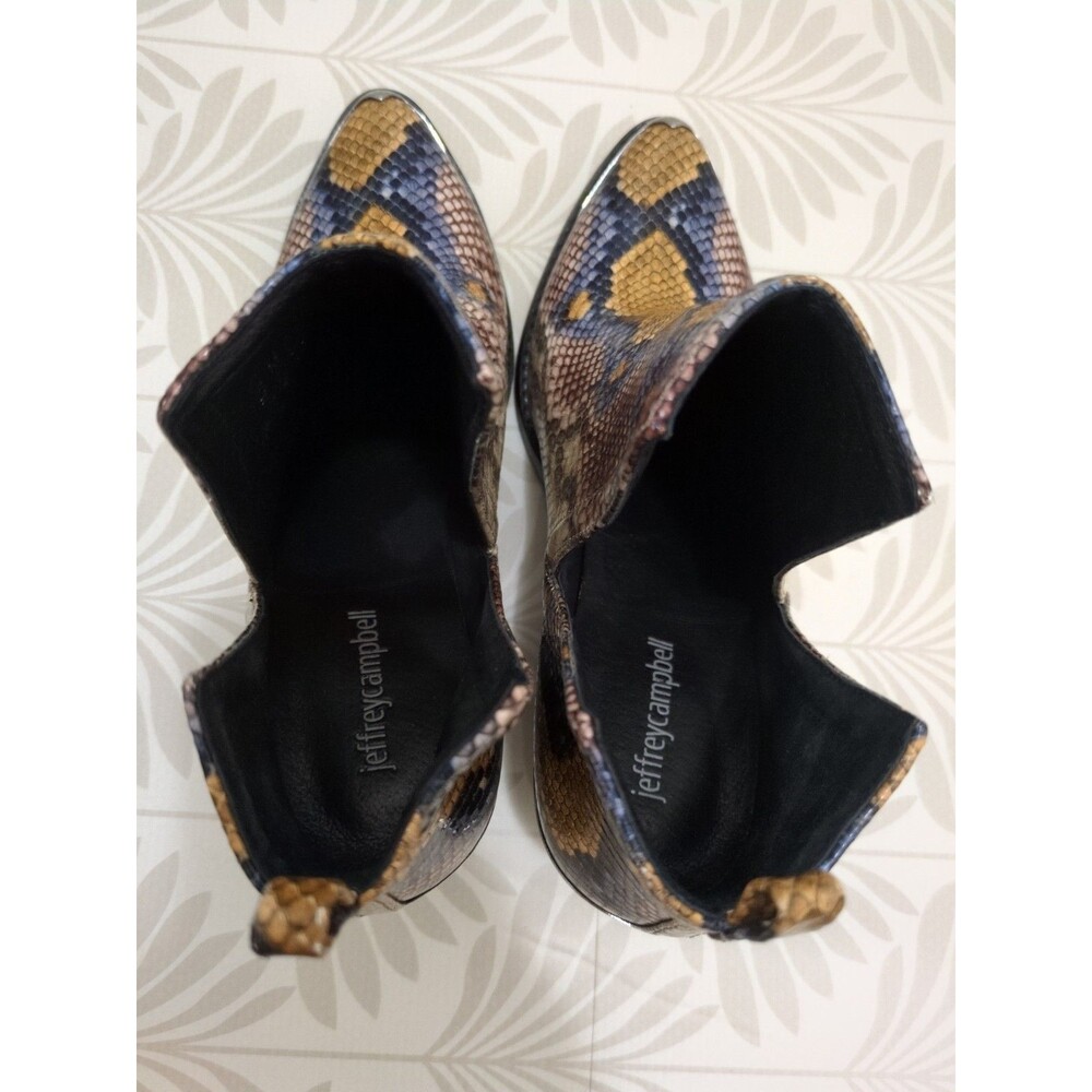 Jeffrey Campbell Cromwell Faux Snakeskin Ankle Boots – Women's 8 - Picture 7 of 8